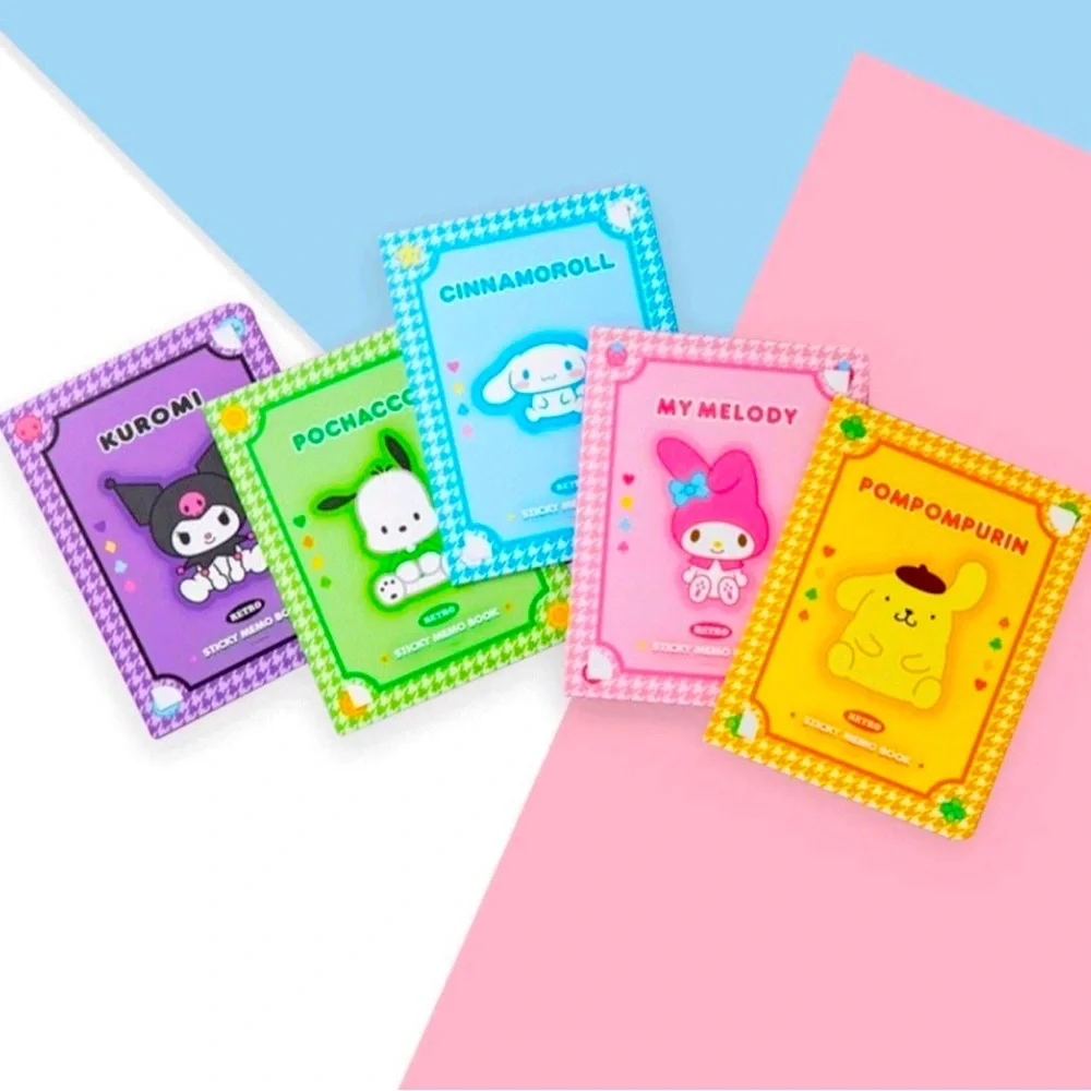 Sanrio Kawaii Notebook Memo Book With Multiple Size Pads NEW